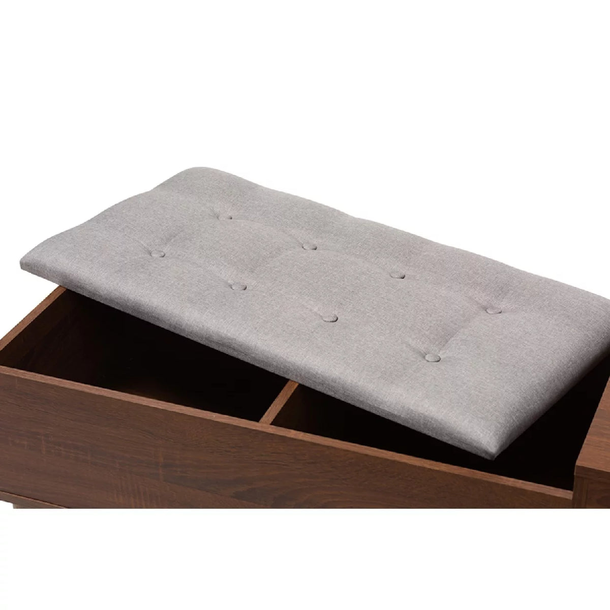 Oak and Dark Brown Wood 1-drawer Storage Bench A32405