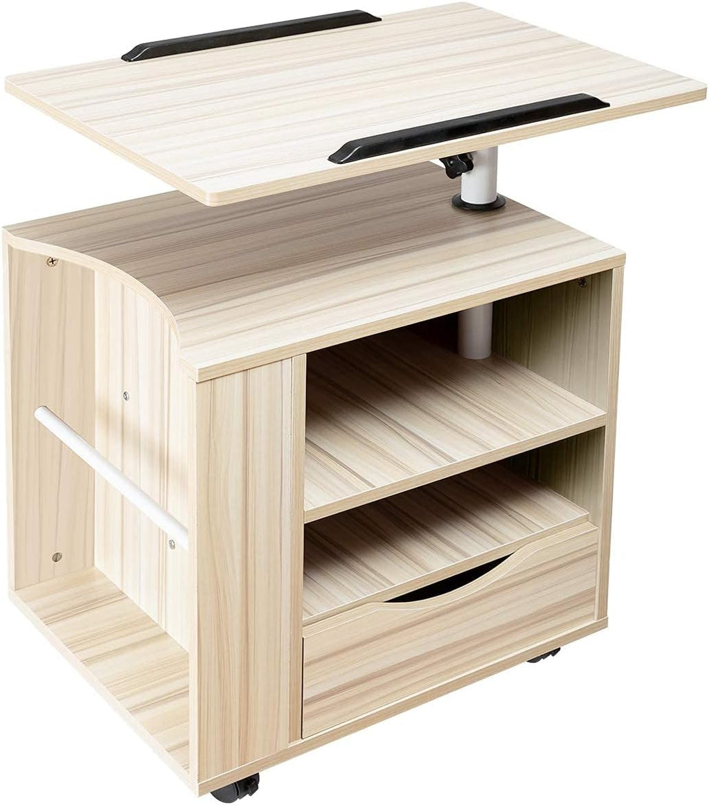 Black Wooden Bedside Table with Drawers M199