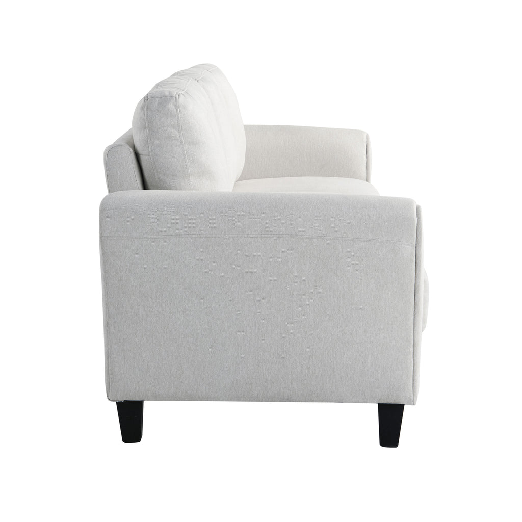 Oyster Fabric Sofa with Rolled Arms J55522