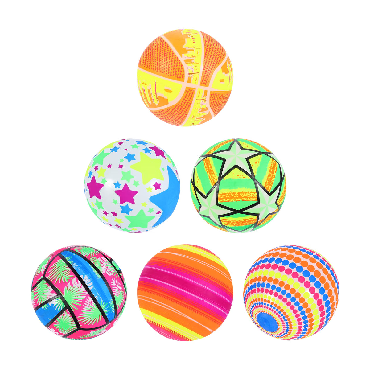 6 Pcs Inflatable Ball Pvc Toys L4339