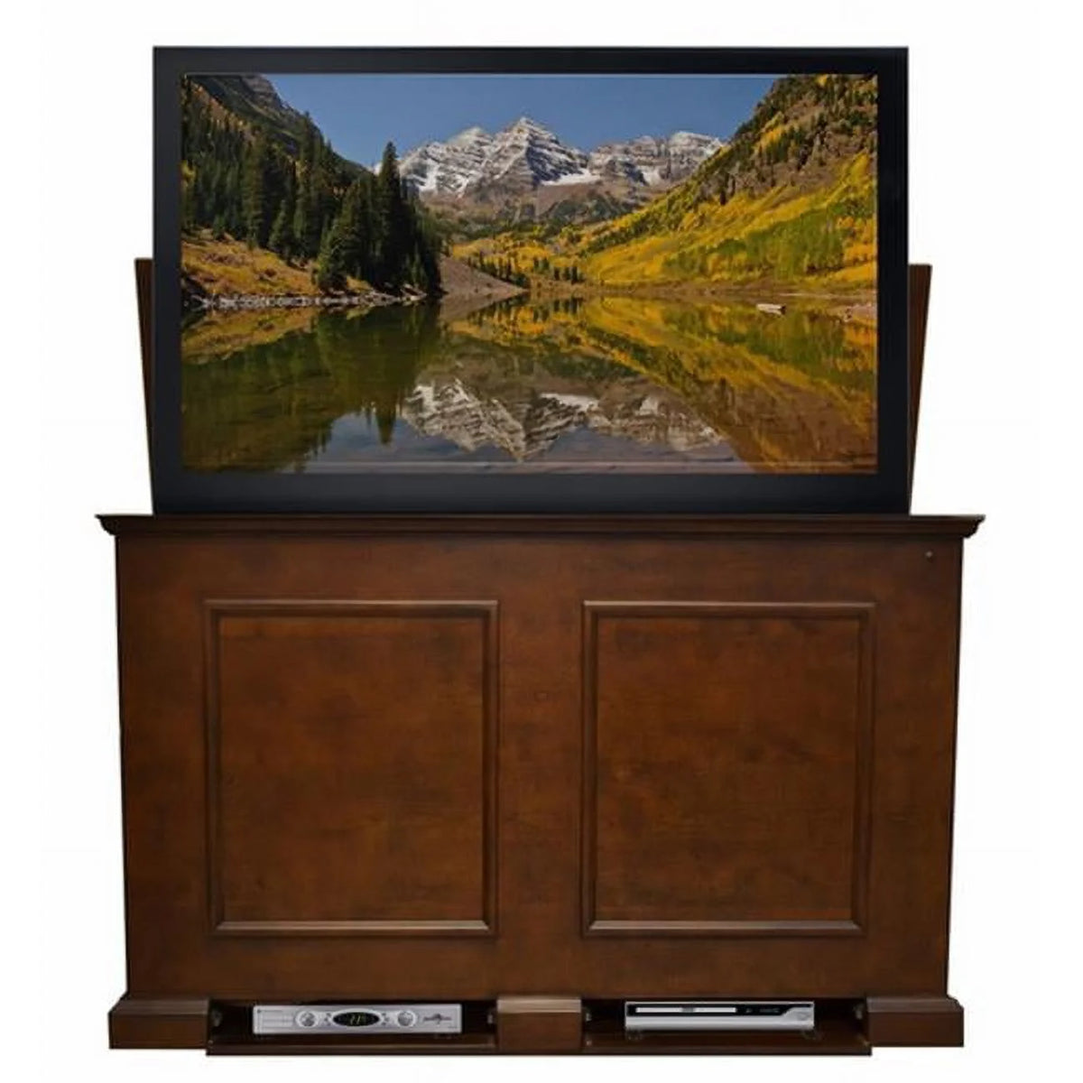 Espresso TV Lift Cabinet for Up To 60 in. Flat Screen J3479