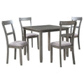 5 Piece Wooden Dining Table Set with 4 Upholstered Chairs Y526159