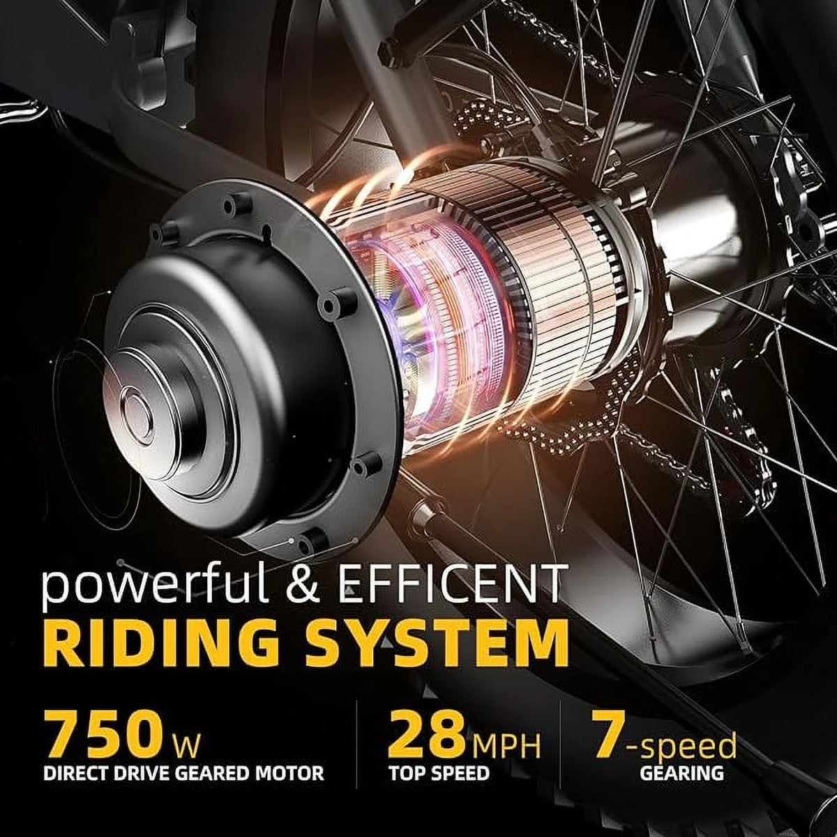 Electric Bike 750W Motor 20 Fat Tire 48V 15Ah Battery W340
