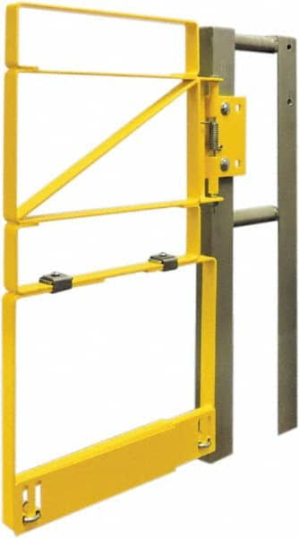 Carbon Steel Yellow Powder Coat Clamp-On Self-Closing Safety Gate H8483