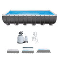 24' x 12' x 52 Rectangular Frame Swimming Pool with Pump R441