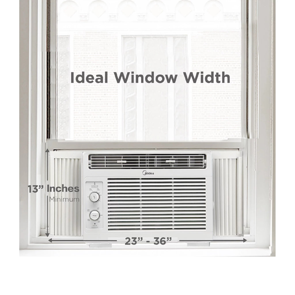 5,000 BTU 150 Sq ft Mechanical Window Air Conditioner, White O20401