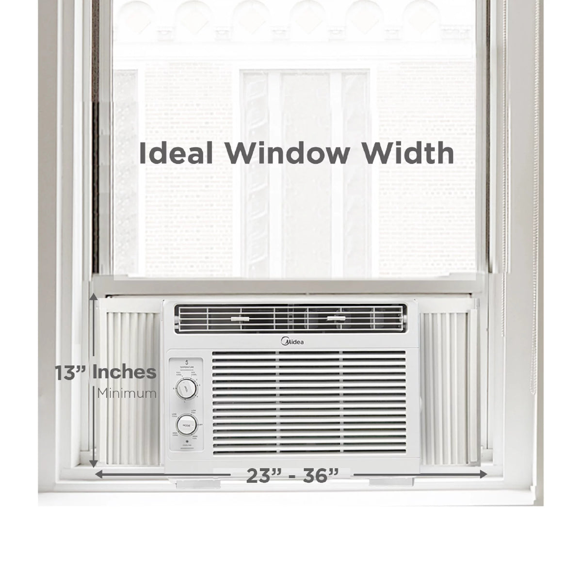 5,000 BTU 150 Sq ft Mechanical Window Air Conditioner, White O20401