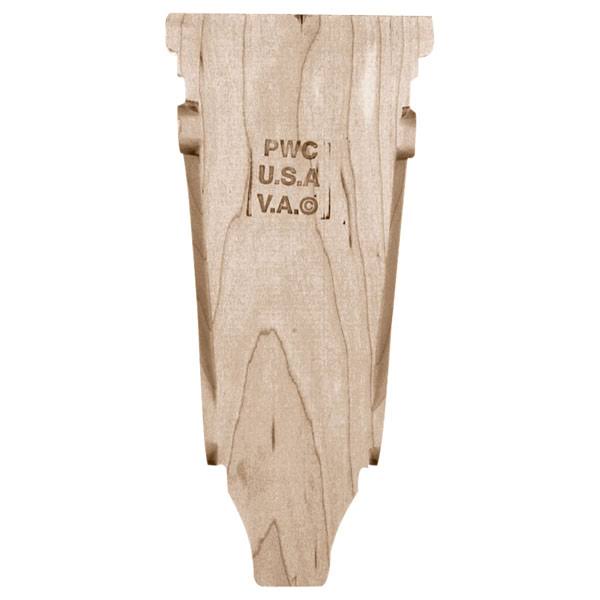 Small Acanthus Pilaster Corbel, Red Oak X915205