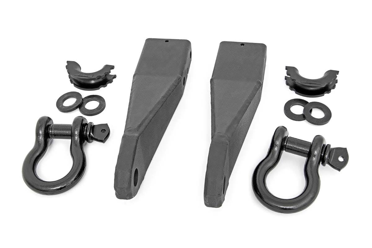 Tow Hook to Shackle Conversion Kit with D-Rings and Rubber Isolators U5299