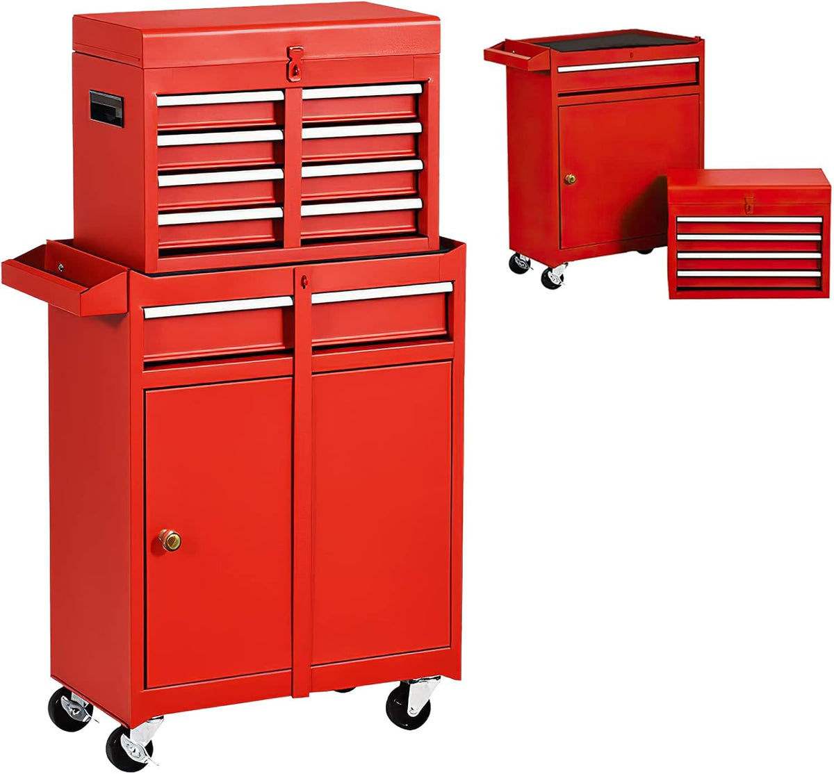5 Drawer Rolling Tool Chest with 4 Wheels and 2 Lock V723528