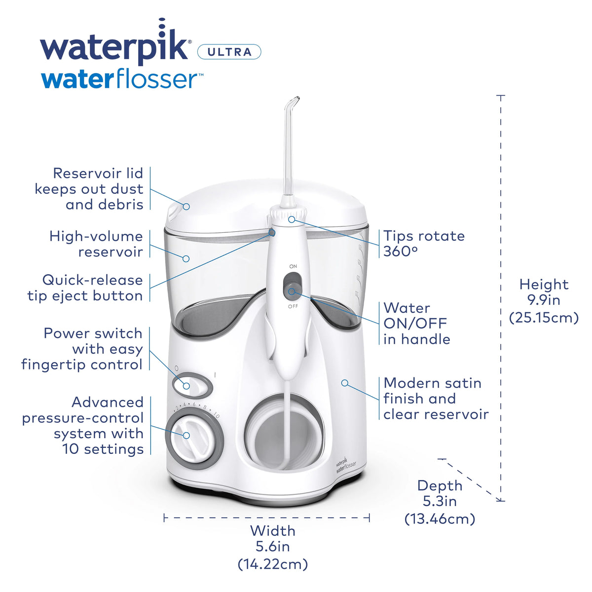 White Countertop Water Flosser Oral Irrigator Y78317