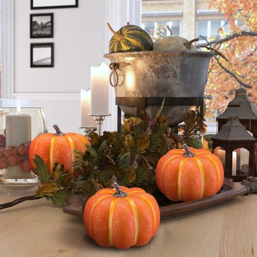 12 Pcs 6" Black Artificial Pumpkins J91447