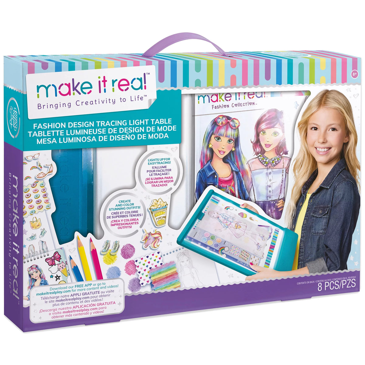 Fashion Design Tracing Light Table 8 Piece Kit L229792