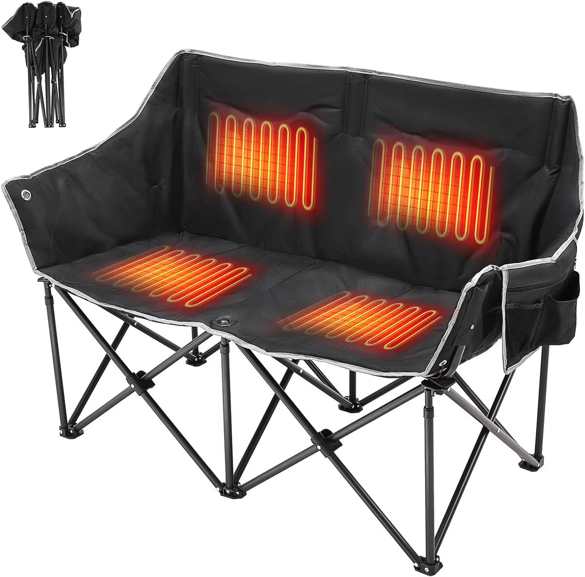 Heated Double Folding Camping Chair D50009