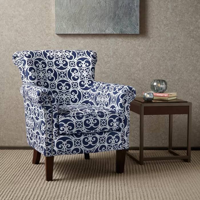 Navy/White Armchair S51883