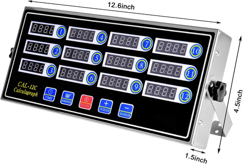 12 Channels Stainless Steel Kitchen Timer, Pack of 2 M389