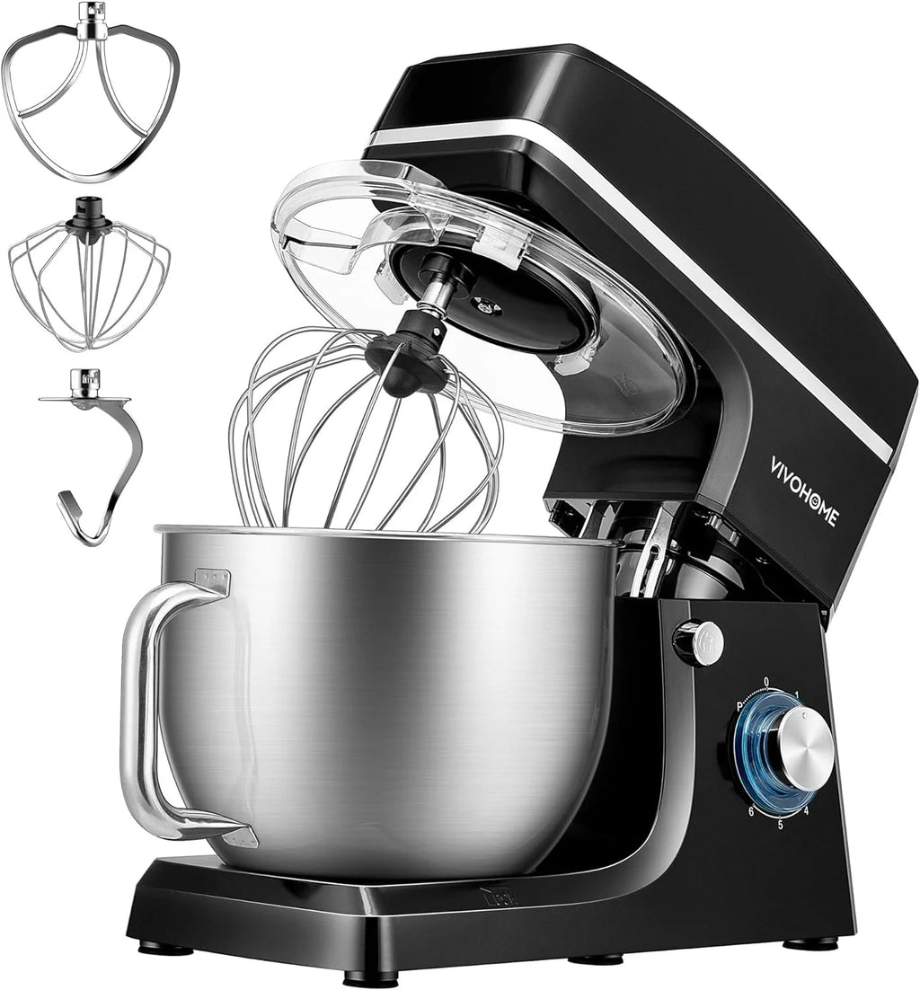 7.5 Quart 660W 6-Speed Tilt-Head Stand Mixer Black J315916