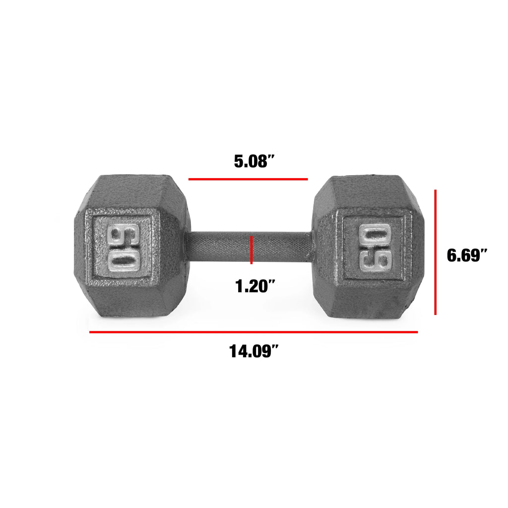 25lb Cast Iron Hex Dumbbell X1632
