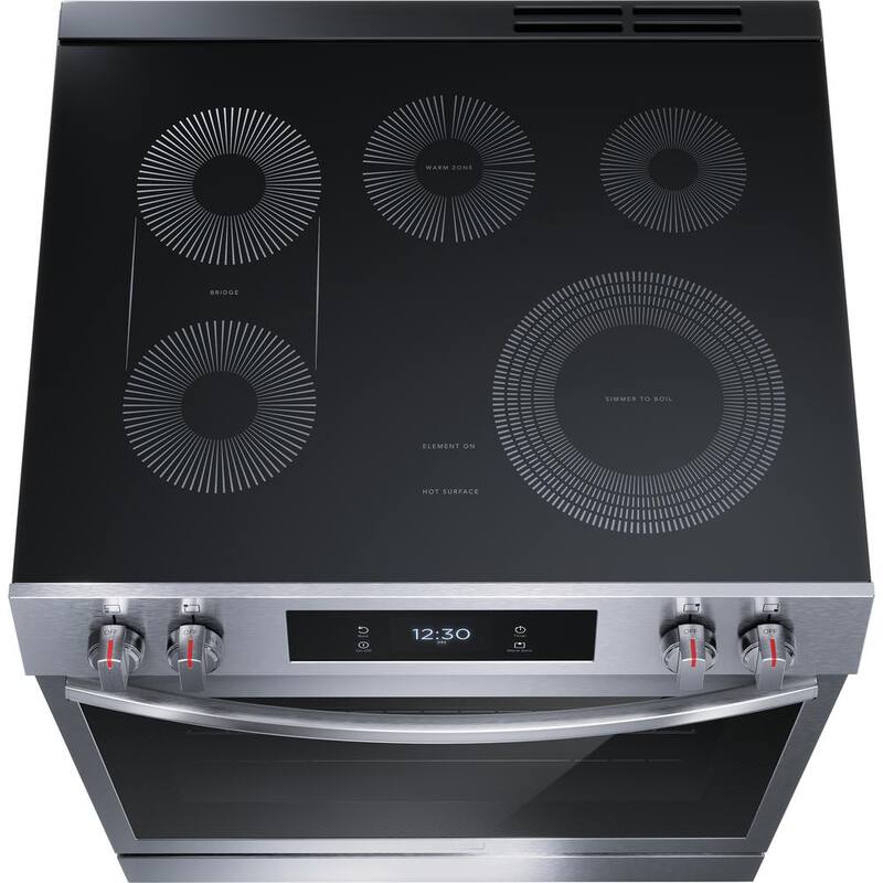 30 in. 6.2 cu.ft. 5 Element Slide-In Electric Range with Convection and Air Fry Stainless Steel U2739
