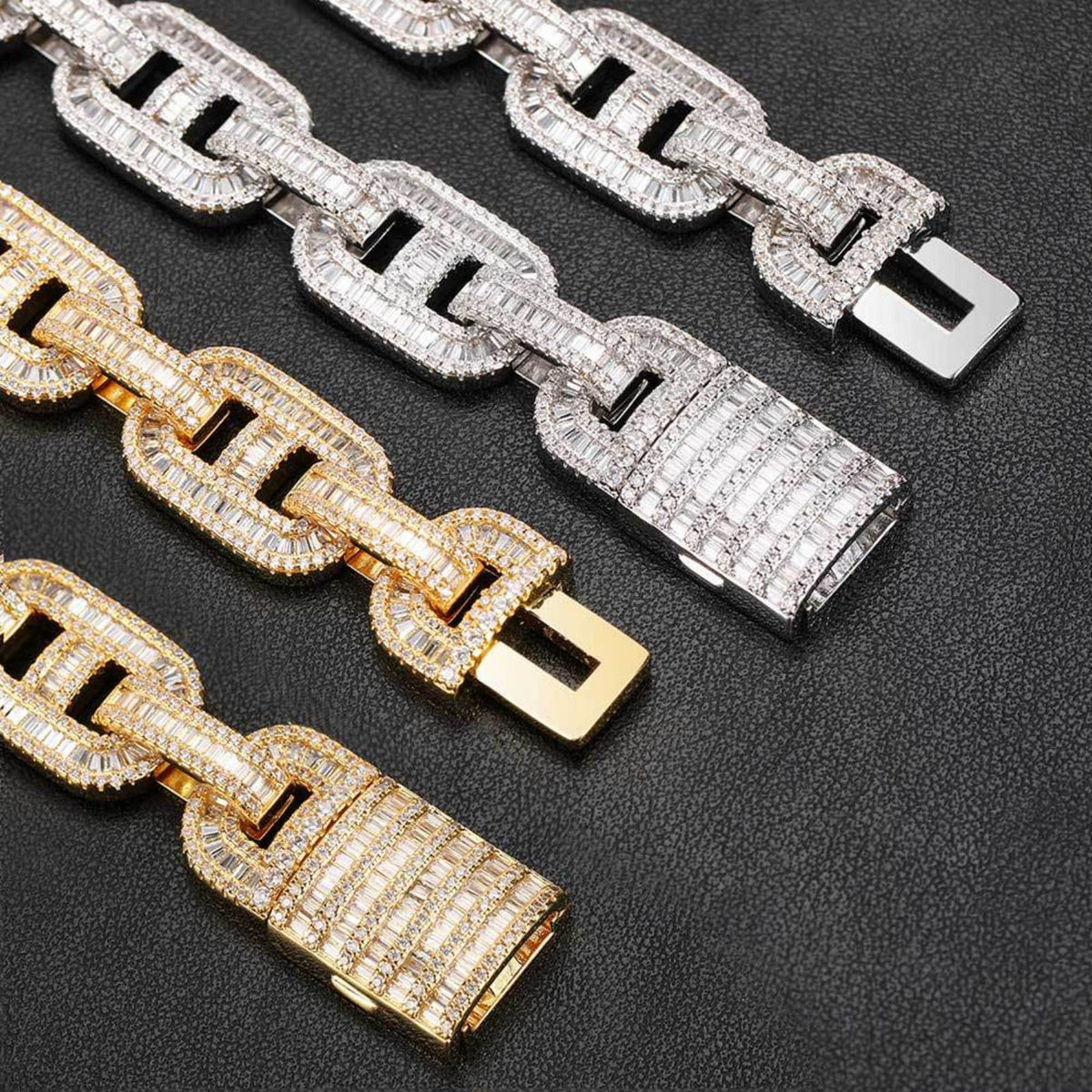 15mm Iced Out Cuban Link Chain Necklace, 16-24 Inch N839