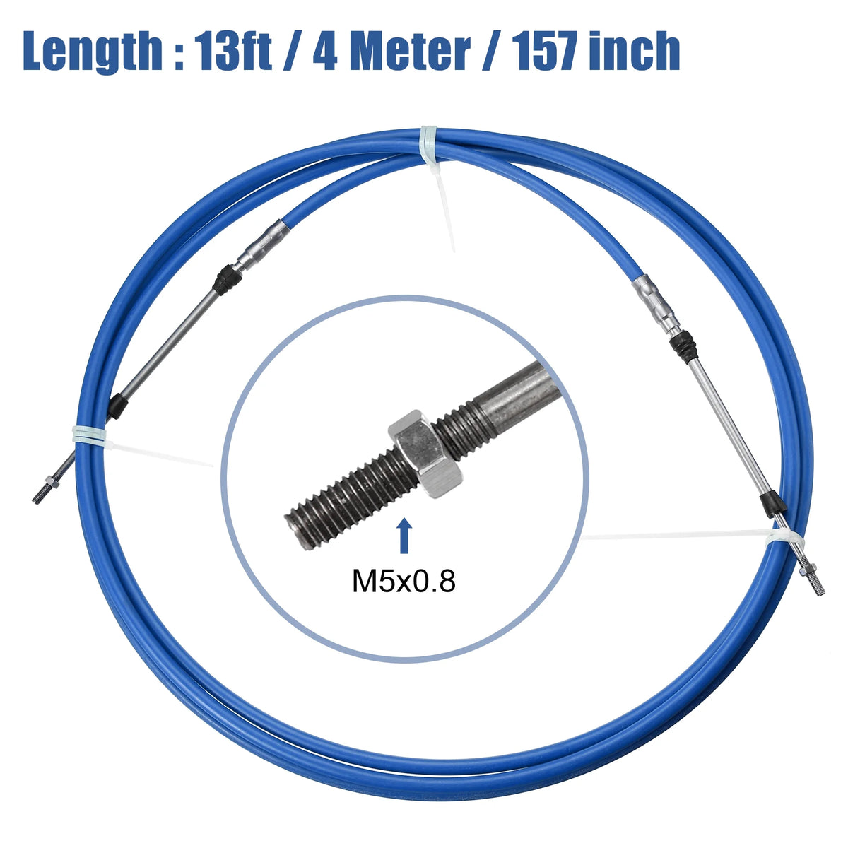 13ft 157 Inch Marine Throttle Shift Remote Control Box Cable for Yamaha Outboard Engine Boat O177416