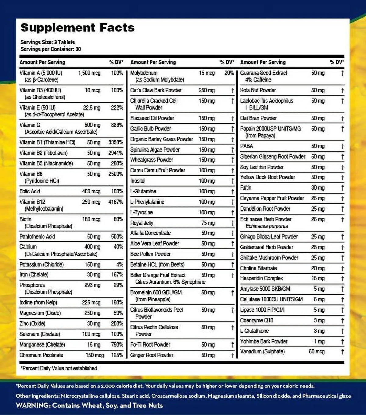 Whole Food Multivitamin & Minerals 90 Tablets D493579