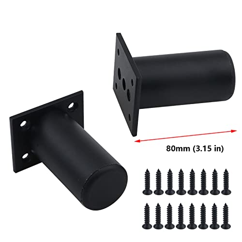 Black Set of 4 Aluminum Alloy Furniture Adjustable Feet O712203