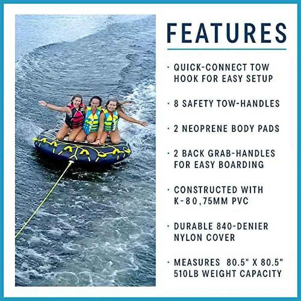 Towable Deck Tube with Quick-Connect Tow Hook B7337