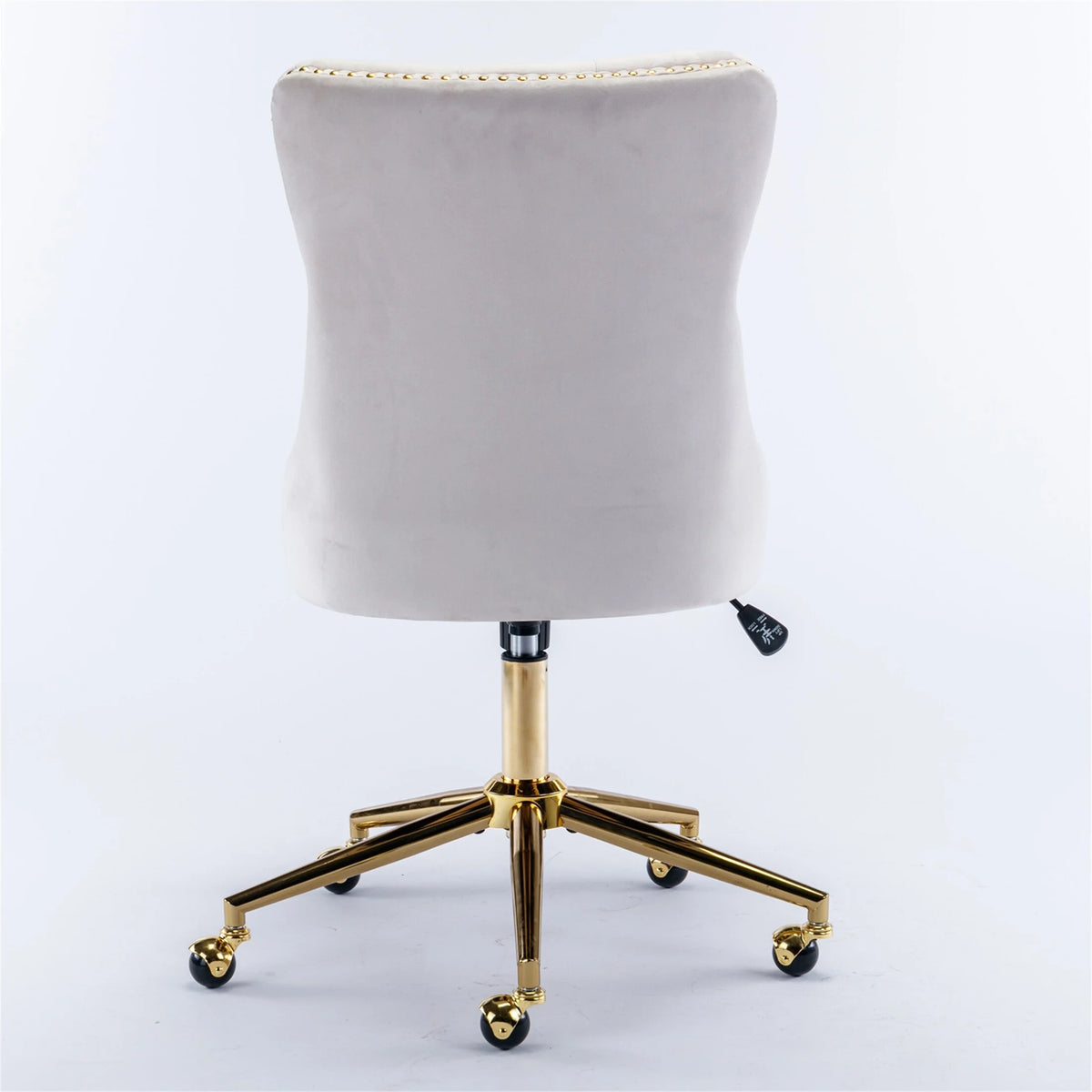 Grey Velvet Adjustable Home Office Chair Y340735