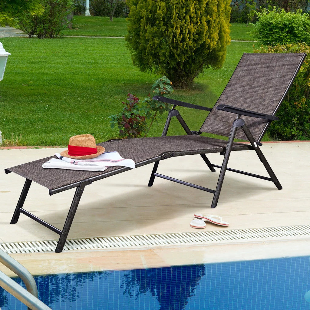 Adjustable Pool Chaise Lounge Chair Q1016