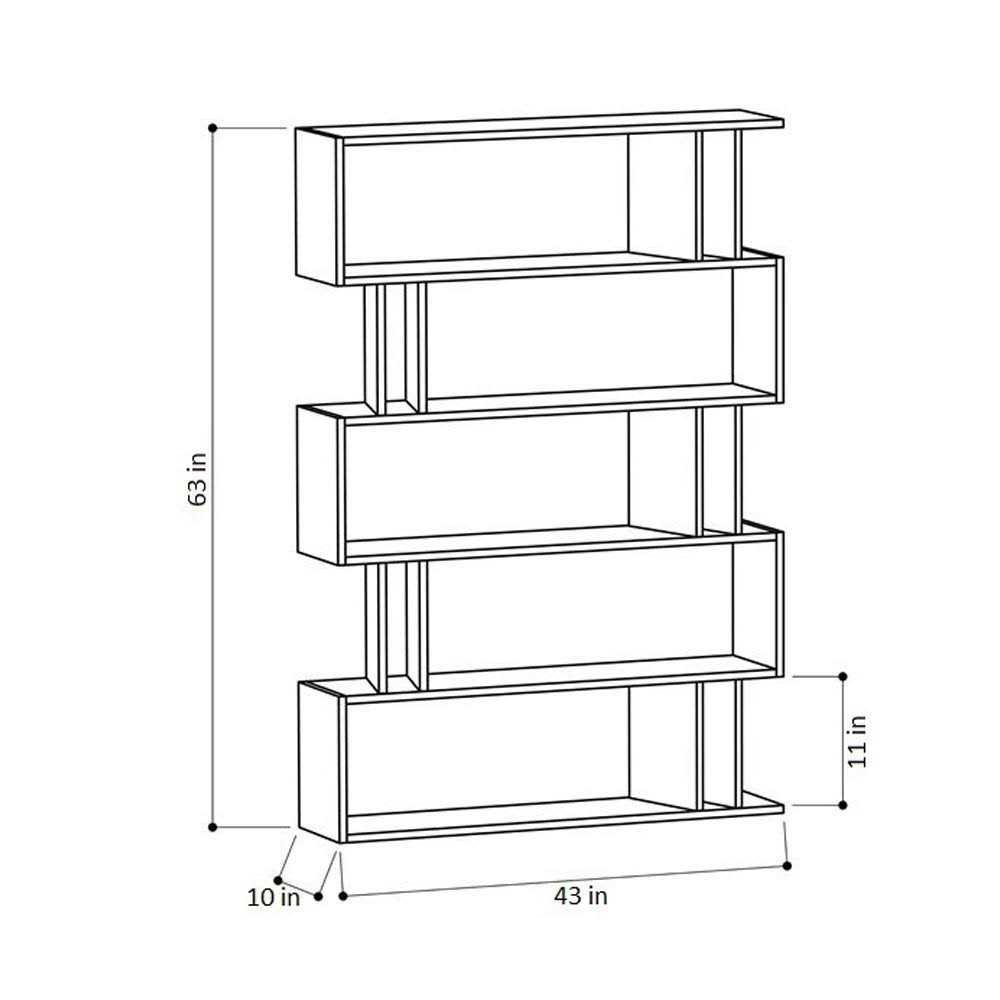 Modern Bookcase Light Mocha Dark Brown P478895