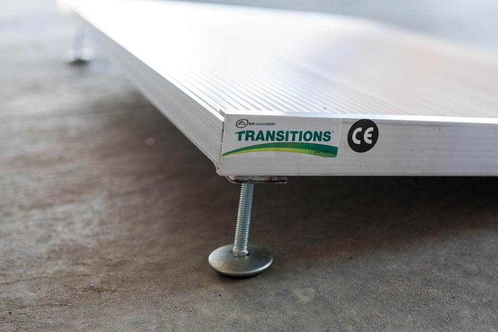 Aluminum Threshold Ramp with Adjustable Height, 12" L x 36" W, Pack of 2 D3885