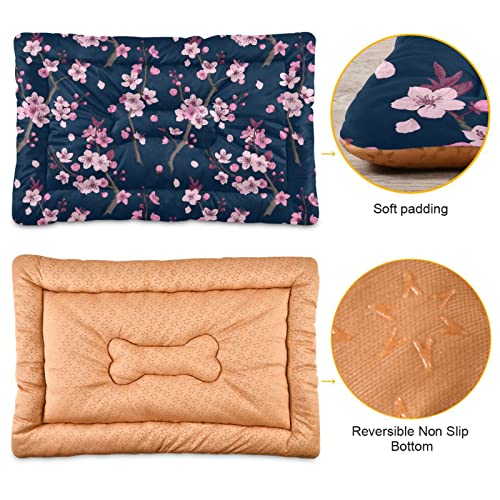 Soft Machine Washable Dog Bed Mat with Anti-Slip Bottom R4494
