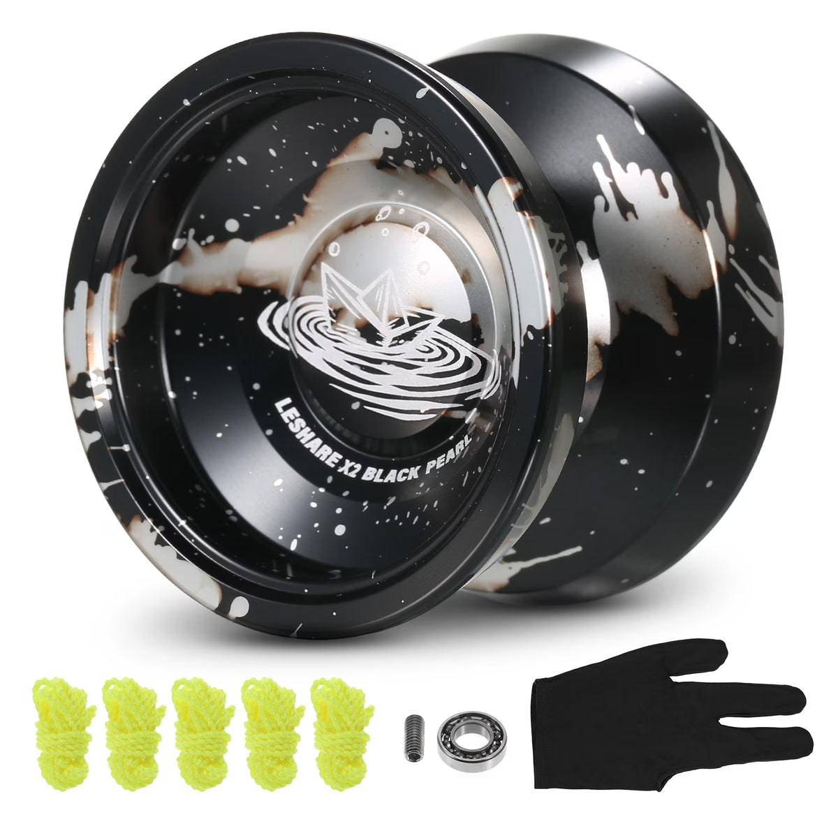 Aluminum Yoyo Ball with Bearing Strings and Glove D2928