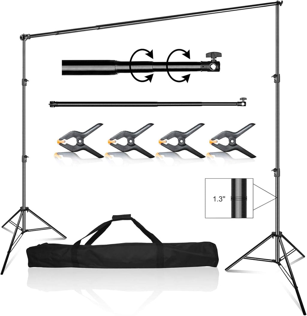 10 x 10 ft Heavy Duty Adjustable Backdrop Support System Kit with Carry Bag I22322