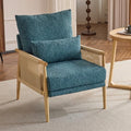 Green Chenille Accent Chair with Lumbar Pillow F4053