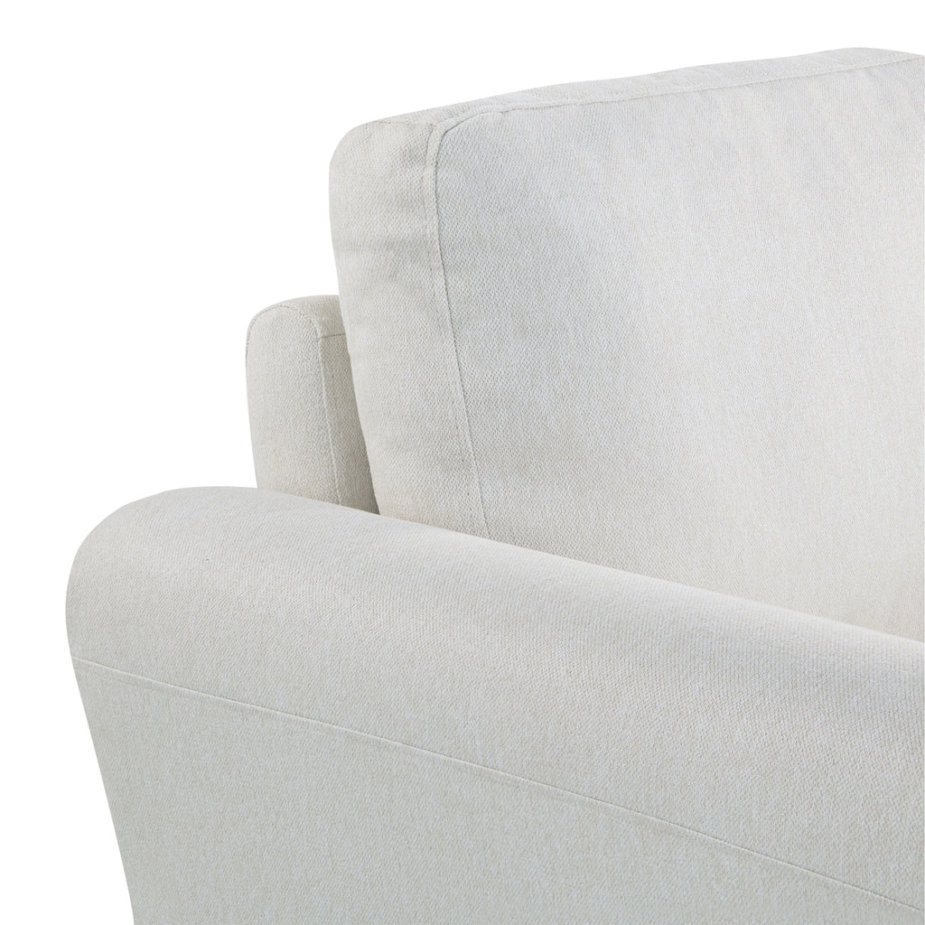 Oyster Fabric Sofa with Rolled Arms J55522