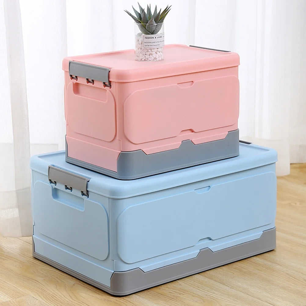 Pink Foldable Storage Box with Lid O427651