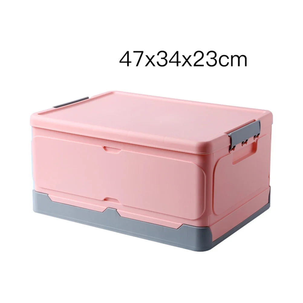 Pink Foldable Storage Box with Lid O427651