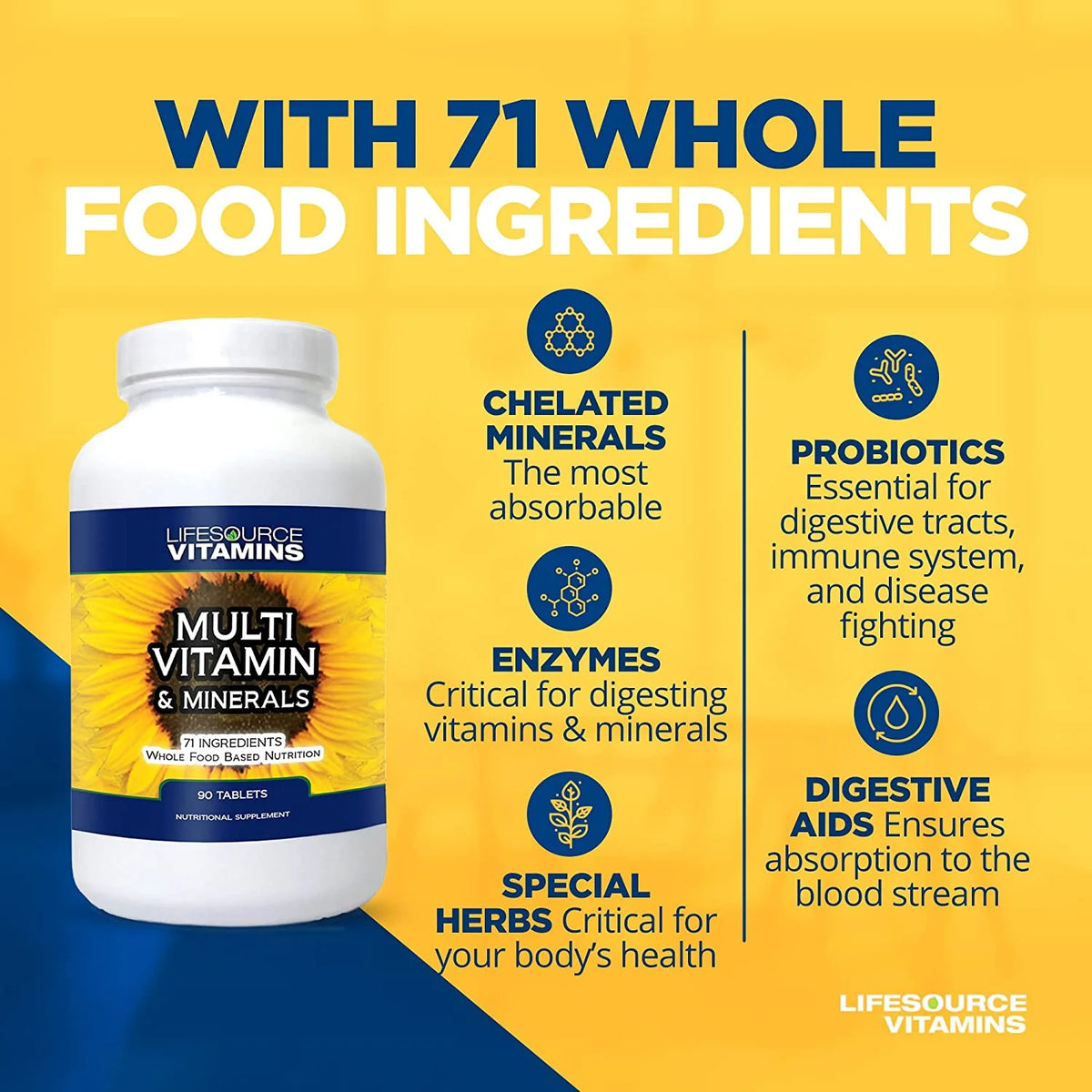 Whole Food Multivitamin & Minerals 90 Tablets D493579