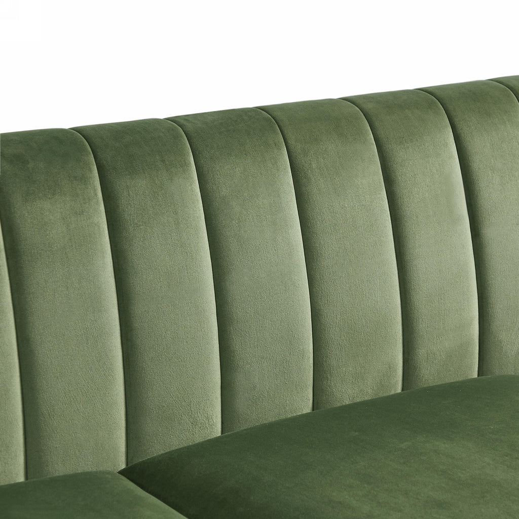 Green Velvet 3 Seats Sofa F169