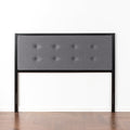 Queen Gray Upholstered Metal Headboard O189