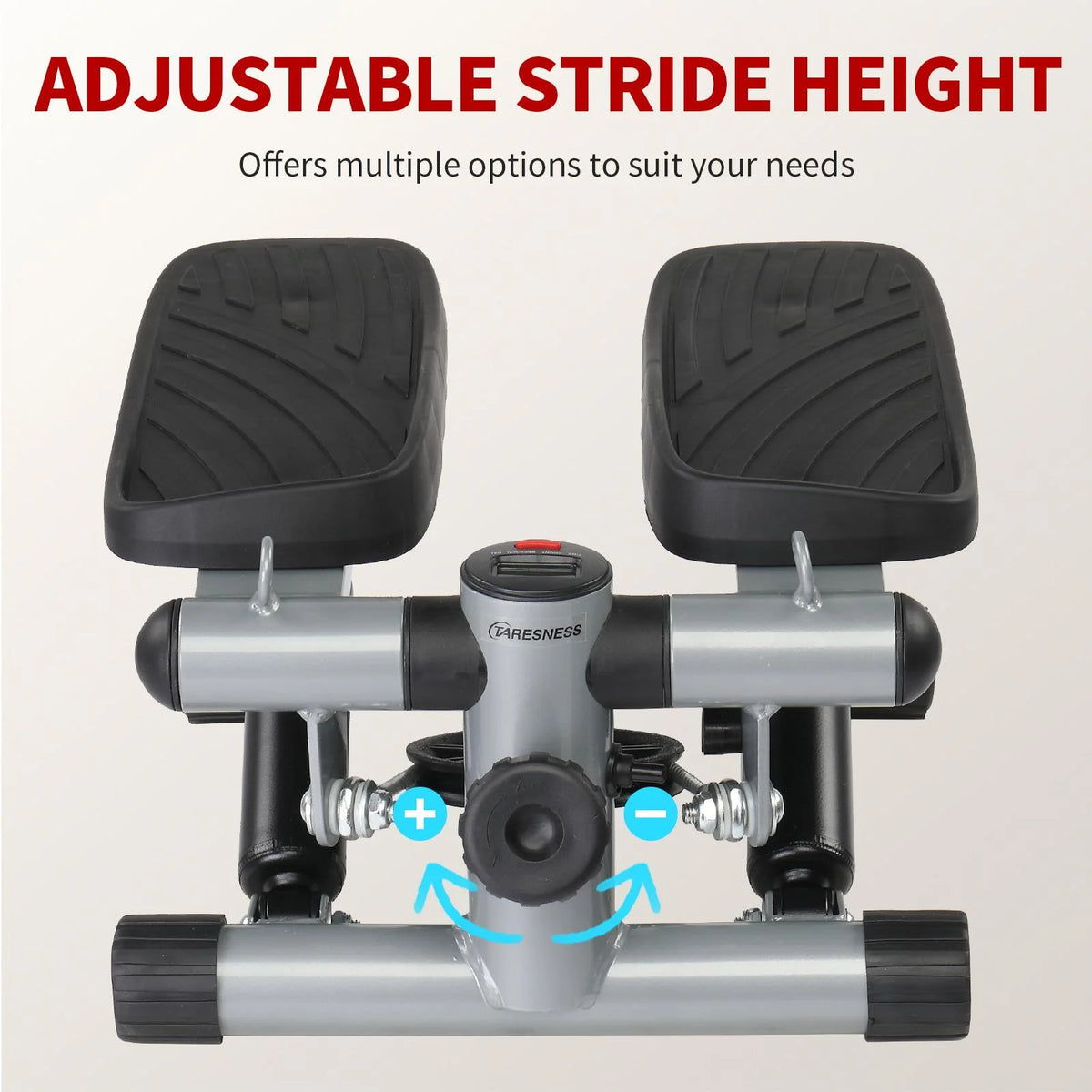 Mini Air Aerobic Stepper with LCD Display & Resistance Bands Q499999