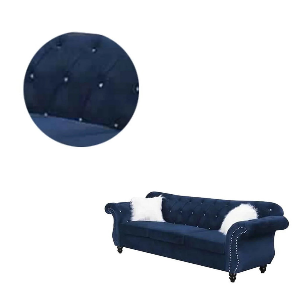 Blue Velvet Sofa E836