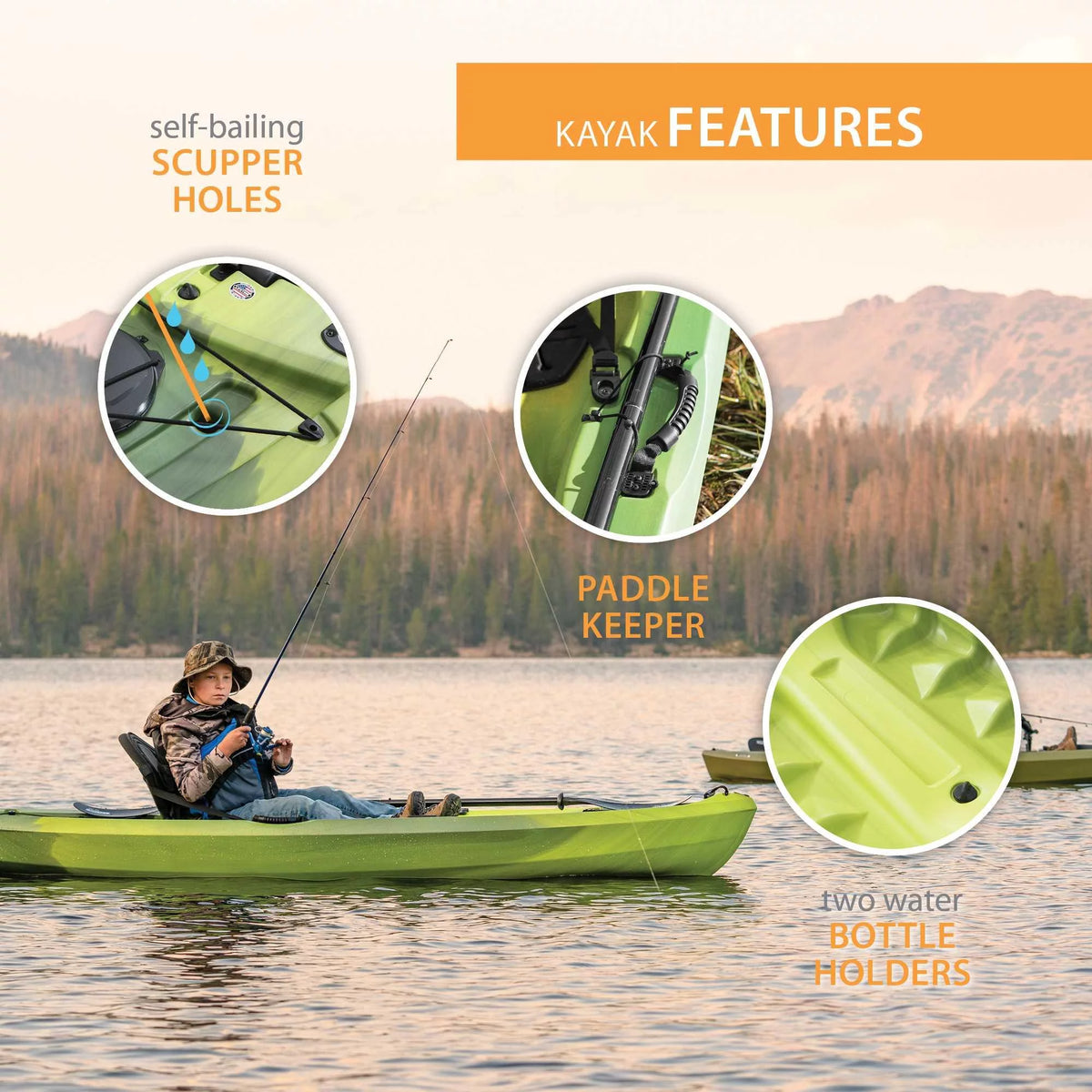 Olive Green Fishing Kayak E107