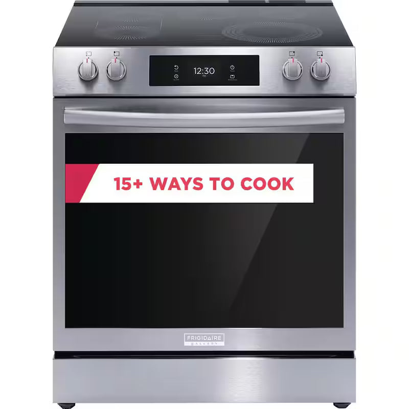 30 in. 6.2 cu.ft. 5 Element Slide-In Electric Range with Convection and Air Fry Stainless Steel U2739