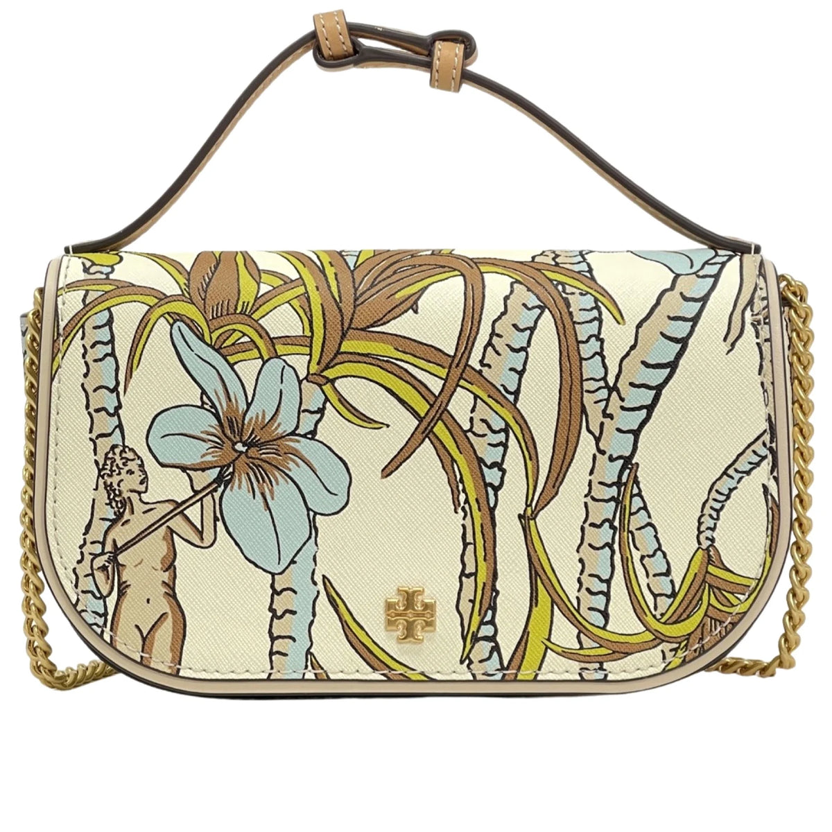 Printed Leather Top Handle Crossbody Bag B643533
