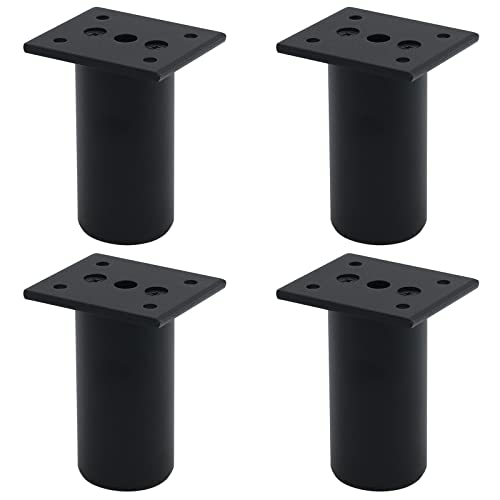 Black Set of 4 Aluminum Alloy Furniture Adjustable Feet O712203