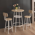 3-Piece Counter Height Bar Table Set with 3 Bar Stools E6045
