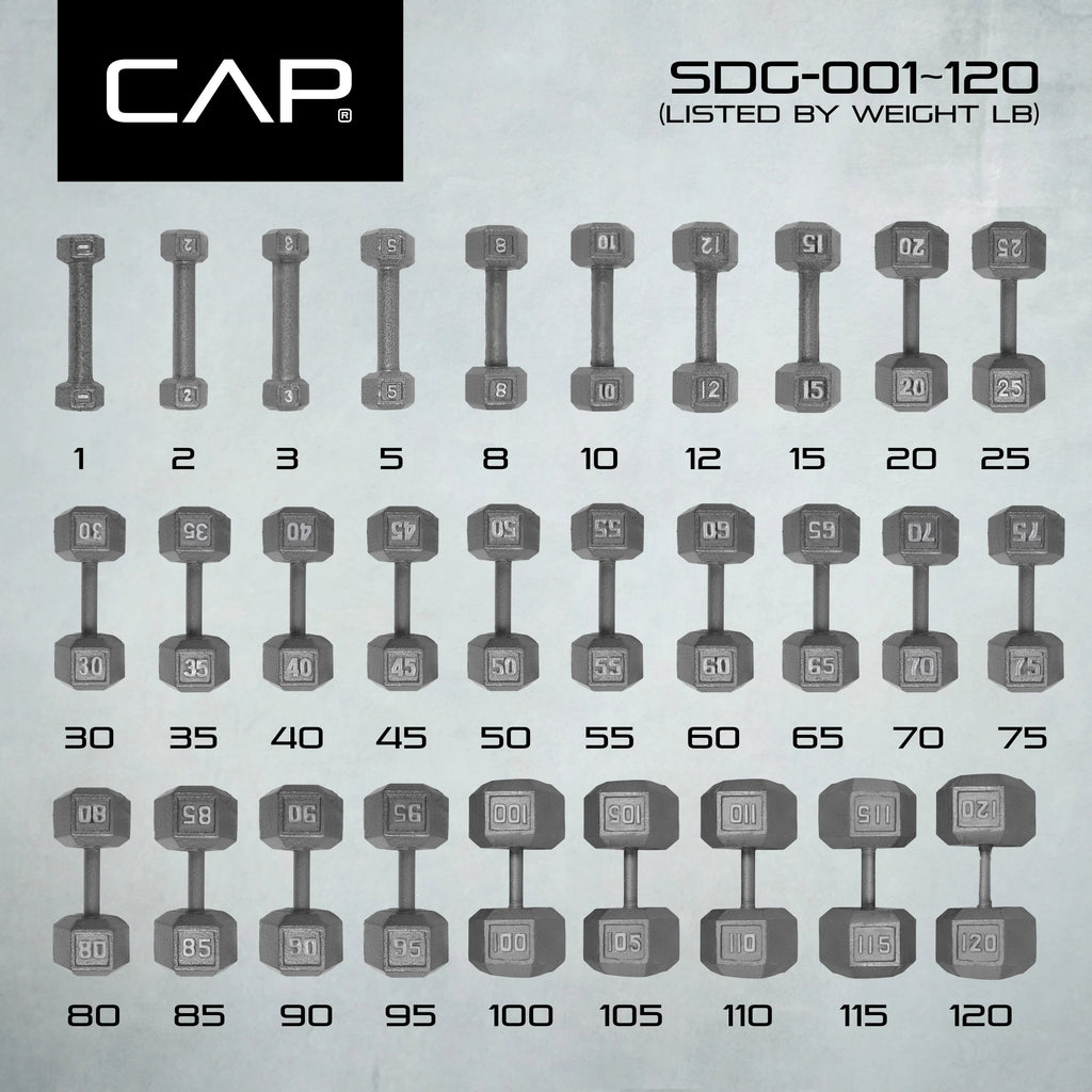 25lb Cast Iron Hex Dumbbell X1632
